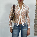 Vintage 2000's White Lace Button Up (S)