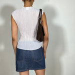 Vintage 2000's Indie Tank with Lace Neckline (S/M)