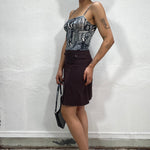 Vintage 90's School Girl Brown Pleated Mini Skirt (S)
