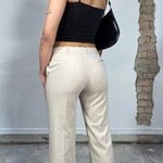 Vintage 90's Beige Pinstripe Suit Pants