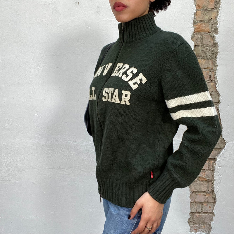 Vintage 90's Converse All Star Dowton Girl Green Zip Up weather (S)