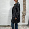 Vintage 90's Black Classic Long Leather Coat (M/L)