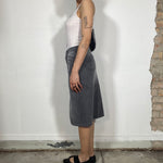 Vintage 2000's Grey Denim Pencil Midi Skirt