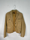 Vintage 90's Beige Midi Bella Leather Jacket