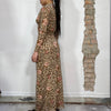 Vintage 2000's Leo Print and Flower Blouse and Maxi Skirt Set