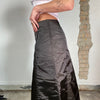 Vintage 2000's Black Parachute Midi/Maxi Skirt