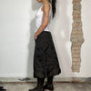 Vintage 2000's Black Parachute Midi/Maxi Skirt