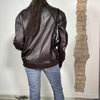 Vintage 90's Brown Leather Bomber Jacket