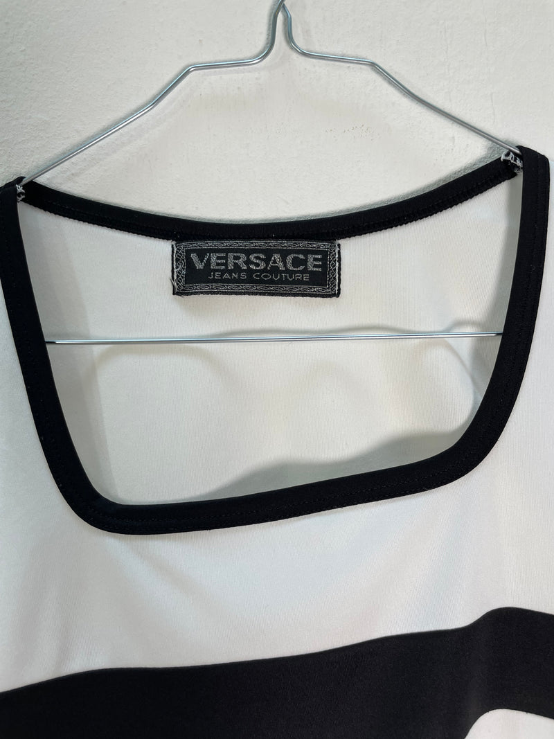 Vintage 90s Versace Sqaure Neck Top