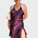 Vintage Silky Paris Hilton Purple Dress