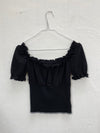 Vintage Killah Off-Shoulder Top with Ruffle Detail