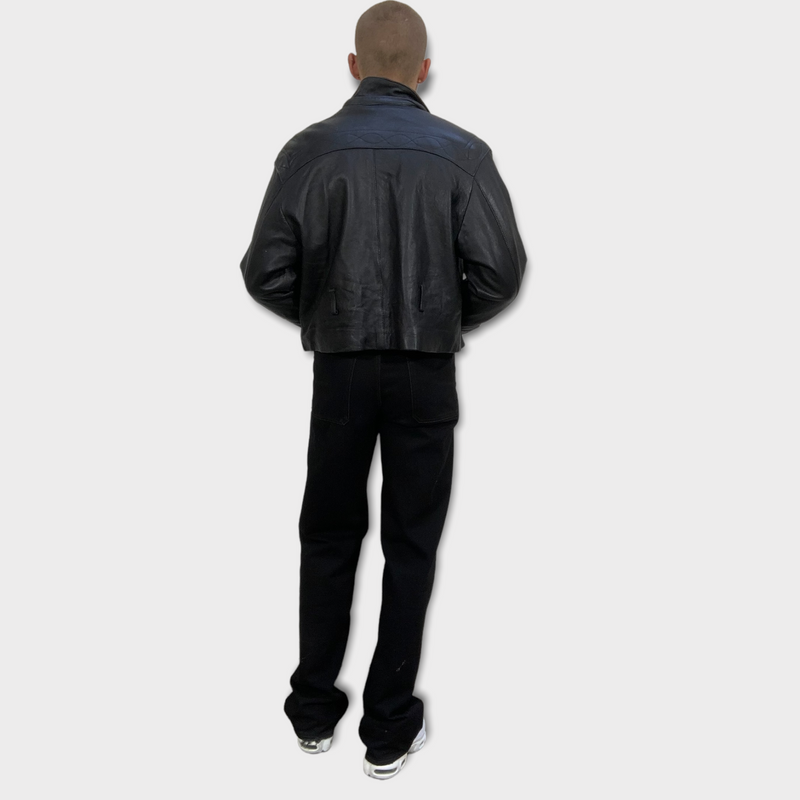 Vintage John Travolta Biker Leather Jacket – dream vintage collective