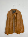 Vintage 90s Camel Brown Oversized Leatherjacket