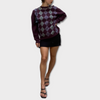 Vintage 90s Checkered 100% Wool Sweater