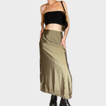 Vintage double Layered Maxi Skirt with Dots