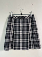 Vintage 90s Checkered Academycore Midi Skirt