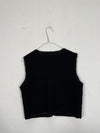 Vintage 90s Knitted Vest with Silver Detailk