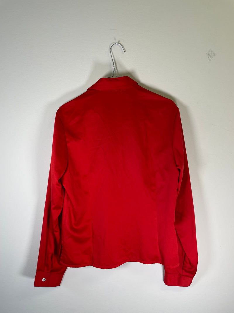 Vintage 90s Iridecent Red Blouse
