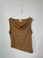 Vintage 90s Golden Waterfall Cropped Top
