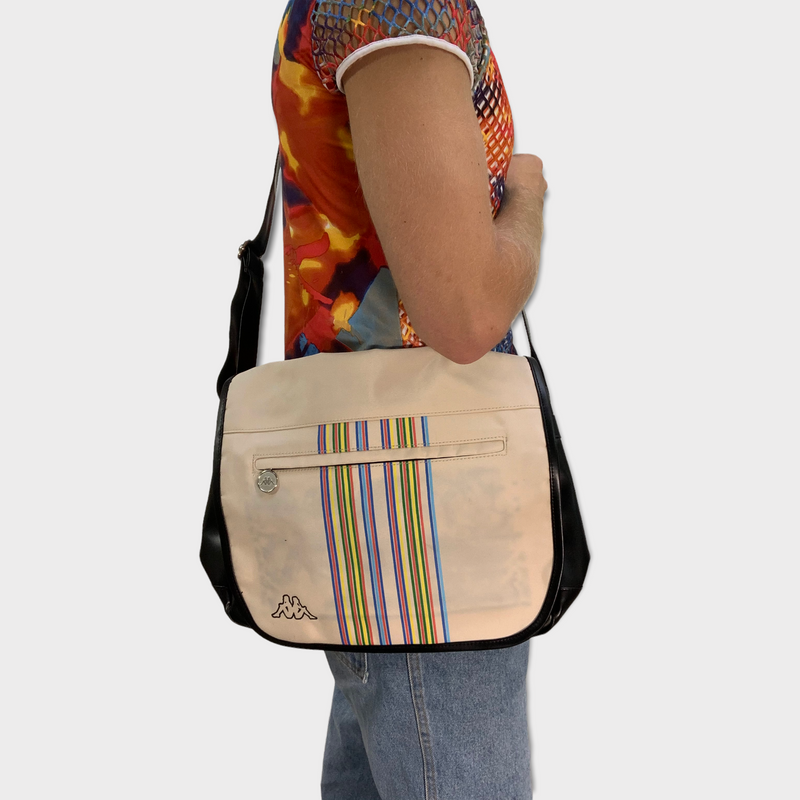 Vintage Kappa Bag with Colourful Stripes