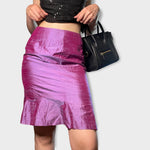 Vintage y2k Iridescent Silk Skirt