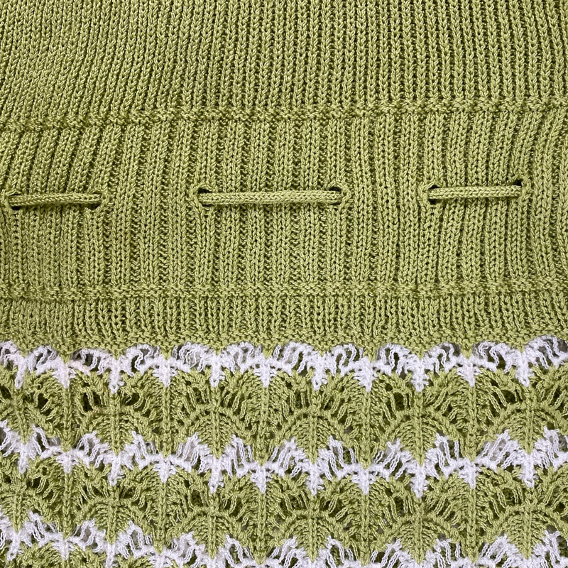 Vintage Crochet Mint Green Dress