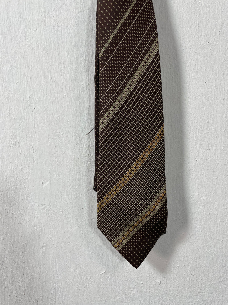 Vintage 90s Brown Silk Tie