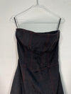 Vintage Witchy Dark Fairy Dress with Red Slip