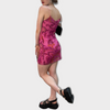Vintage Paisley Pink Strechy y2k Dress